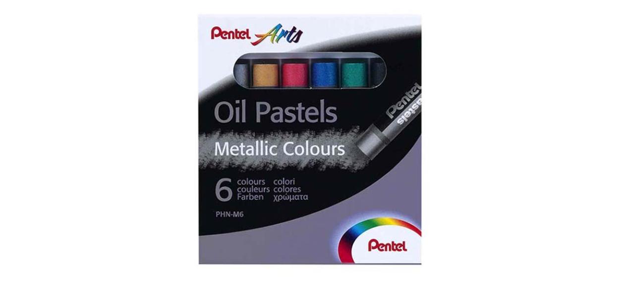 pentel pentel pastelli a olio 6 colori metal - foto 1