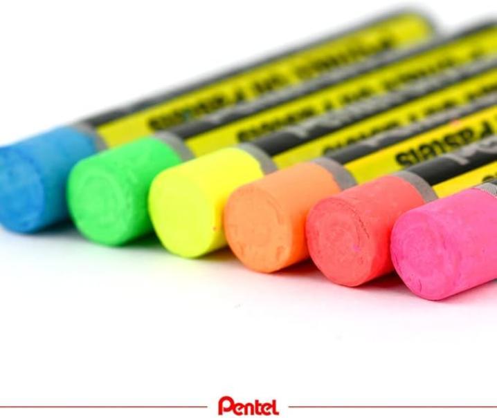 pentel pentel pastelli a olio 12 colori (6 fluo e 6 metallizzati) - foto 3