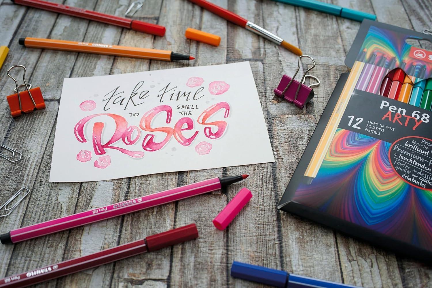 stabilo stabilo pen 68 arty pennarello con punta m da 1 mm in scatola di metallo da 20 pz in colori assortiti - foto 4