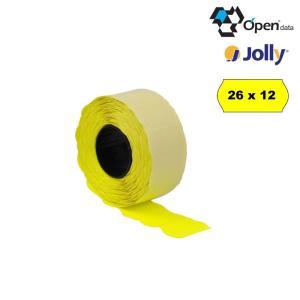 Jolly etichette permanenti conf. da 10 rotoli per prezzatrice dimensione 26x12 mm colore giallo