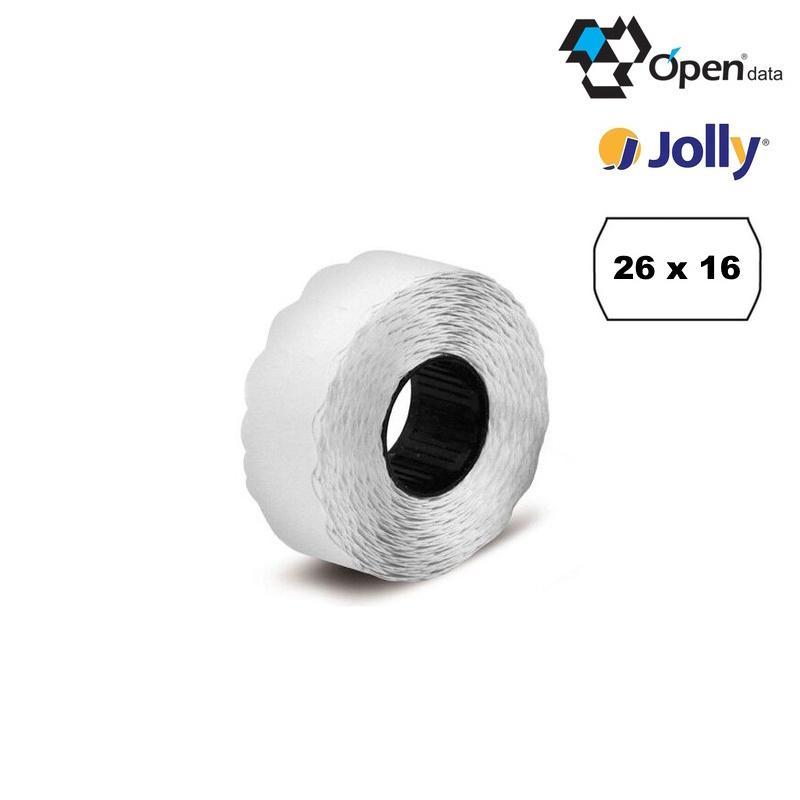 open data open data jolly etichette removibili conf. da 10 rotoli per prezzatrice dimensione 26x16 mm colore bianco - foto 1