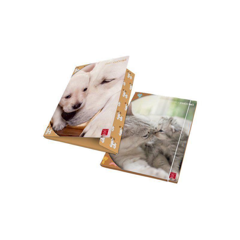 pigna pigna dolci cuccioli cartella portadocumenti 6 pz con elastico dorso 1,2 cm formato 26x35,5 cm - foto 1
