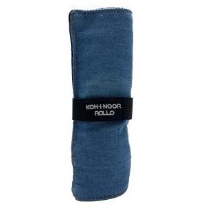 Astuccio arrotolato 24 scomparti colore jeans azzurro