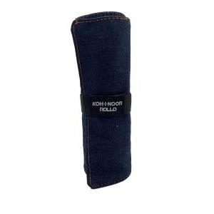 Astuccio arrotolato 24 scomparti colore jeans blu