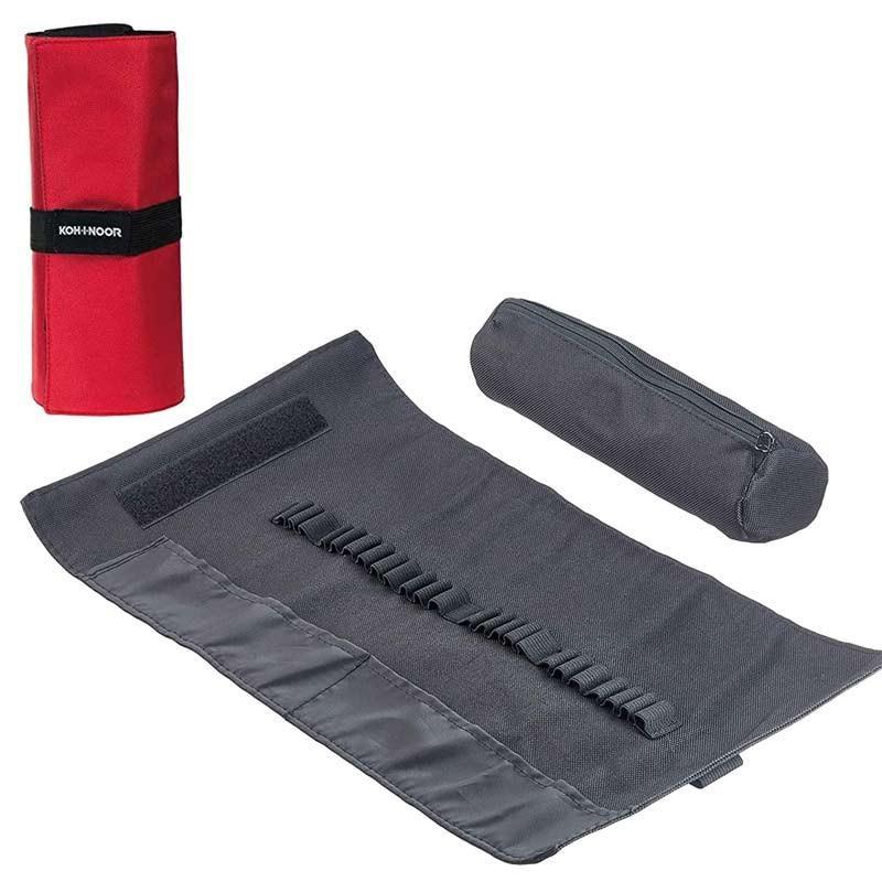 koh-i-noor koh-i-noor astuccio arrotolato 24 scomparti colore rosso - foto 2