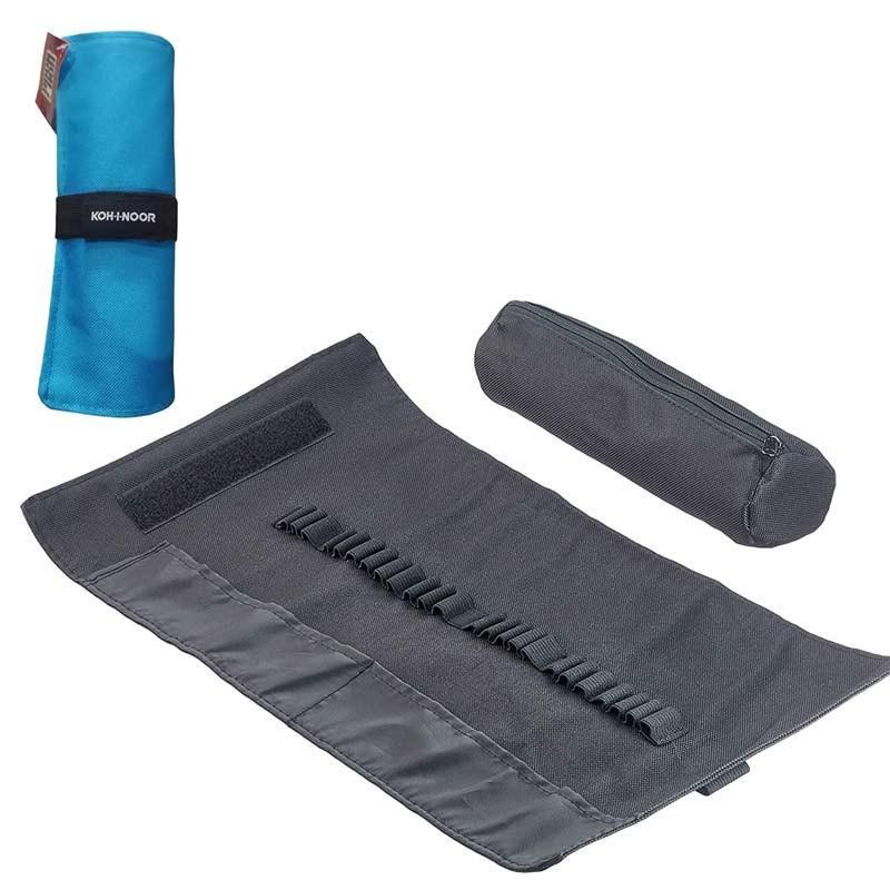 koh-i-noor koh-i-noor astuccio arrotolato 24 scomparti colore azzurro - foto 2