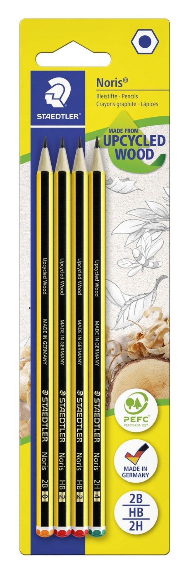 staedtler staedtler noris matita in blister da 4 pz in grafite gradazione 2b - hb - 2h - foto 1