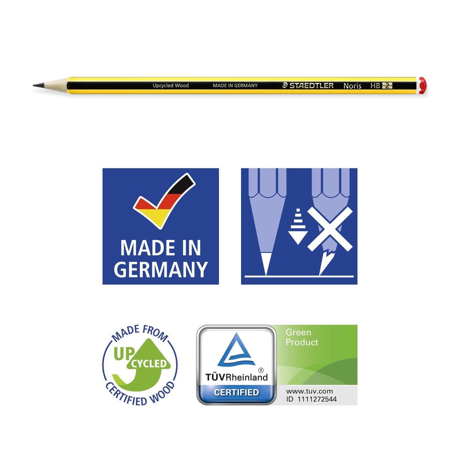 staedtler staedtler noris matita in blister da 4 pz in grafite gradazione 2b - hb - 2h - foto 4