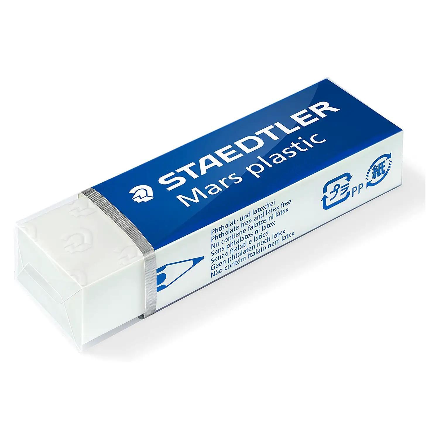 staedtler staedtler mars plastic gomma per matita 526/50 colore bianco in blister da 2 pz - foto 2
