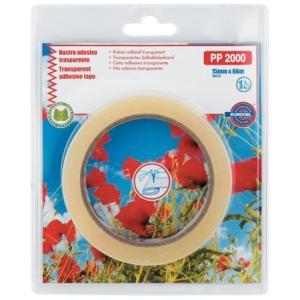 Nastro adesivo trasparente 18pz dimensioni mm 15 x 66 mt con chiocciola