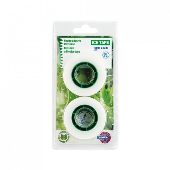 eurocel eurocel nastro adesivo invisibile dimensioni mm 19x33 mt in blister da 2 pz. - foto 1