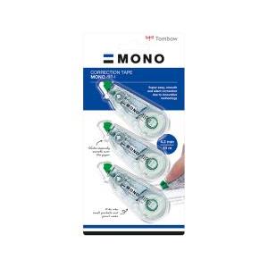 Tombow mono air 4 tape pct-ca4-3p tape corrector in blister pack of 3 pcs 4.2 mm x 10 mt