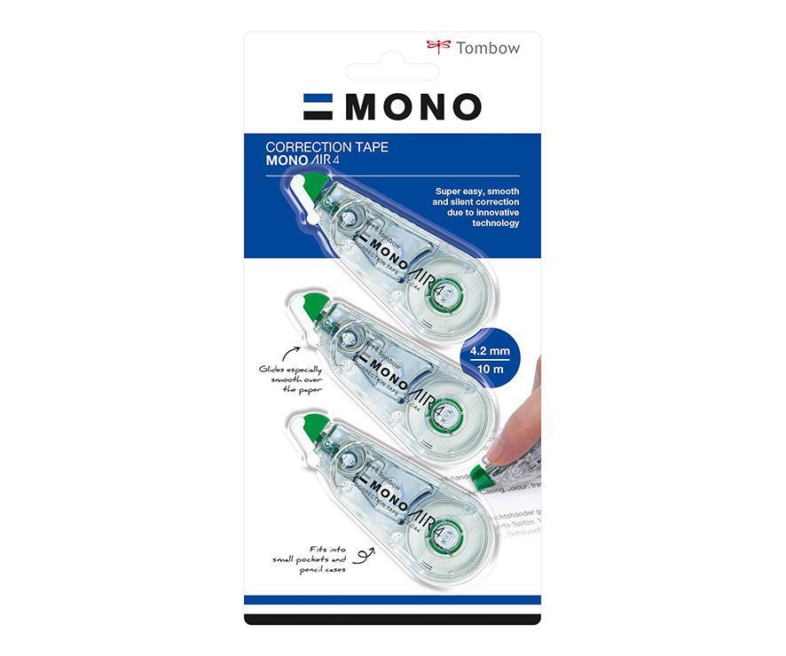 koh-i-noor tombow mono air 4 tape pct-ca4-3p correttore a nastro in blister da 3 pz 4,2 mm x 10 mt - foto 1