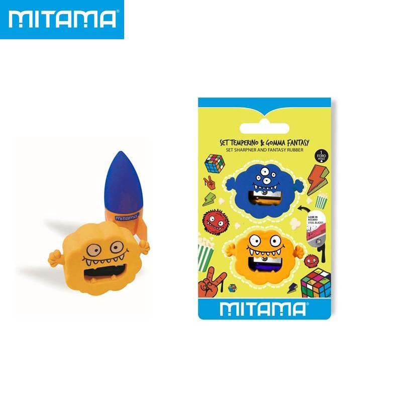 mitama mitama set temperino in plastica e gomma forme 2 fori in blister da 2 pz - 62859 - foto 1