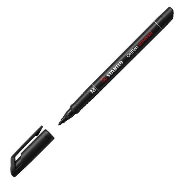 stabilo stabilo ohpen universal pennarello marcatore permanente punta media (m) da 1,0 mm colore nero - foto 2