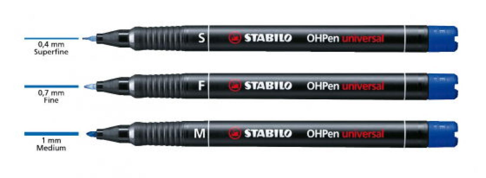 stabilo stabilo ohpen universal pennarello marcatore permanente punta media (m) da 1,0 mm colore nero - foto 4