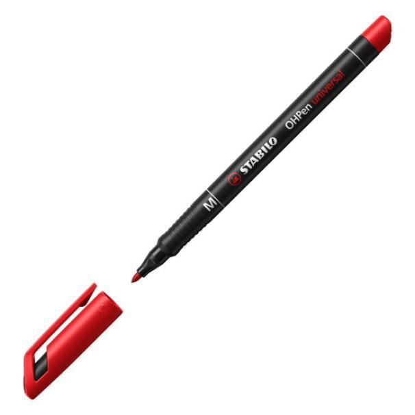 stabilo stabilo ohpen universal pennarello marcatore permanente punta media (m) da 1,0 mm colore rosso - foto 2