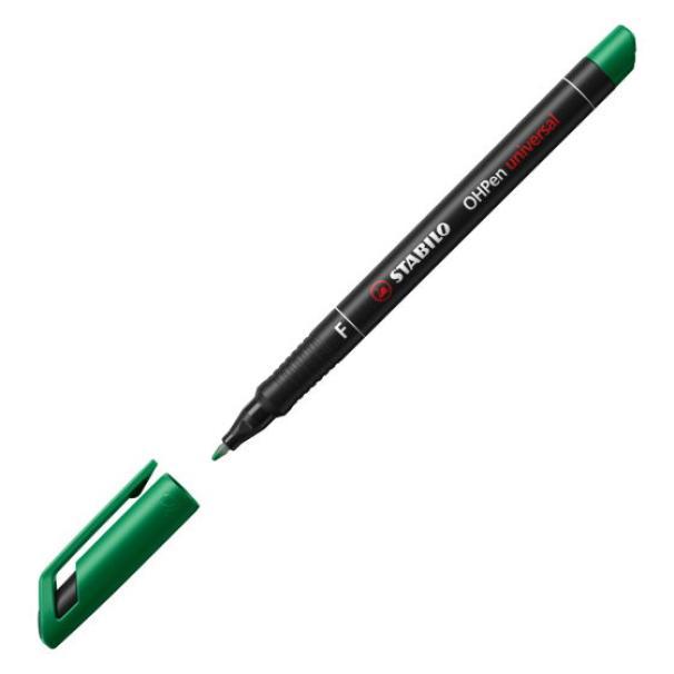 stabilo stabilo ohpen universal pennarello marcatore permanente punta fine (f) da 0,7 mm colore verde - foto 2