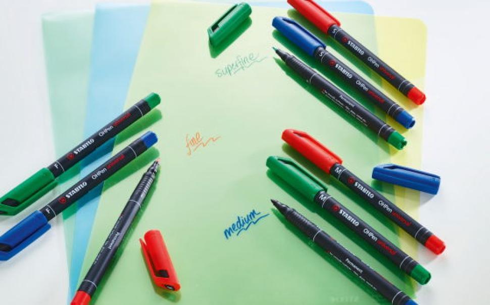 stabilo stabilo ohpen universal pennarello marcatore permanente punta fine (f) da 0,7 mm colore nero - foto 3