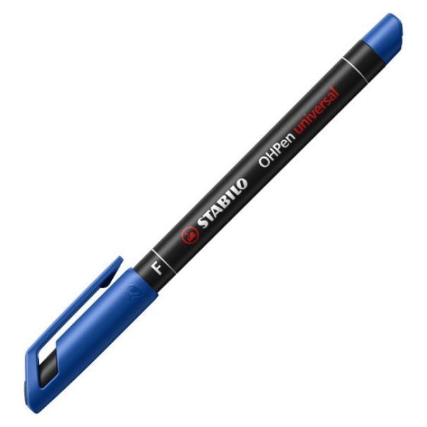 stabilo stabilo ohpen universal pennarello marcatore permanente punta fine (f) da 0,7 mm colore blu - foto 1