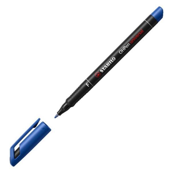 stabilo stabilo ohpen universal pennarello marcatore permanente punta fine (f) da 0,7 mm colore blu - foto 2