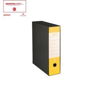 Nero raccoglitore registratore protocollo dimensioni 28,5x35 cm dorso 8 colore giallo