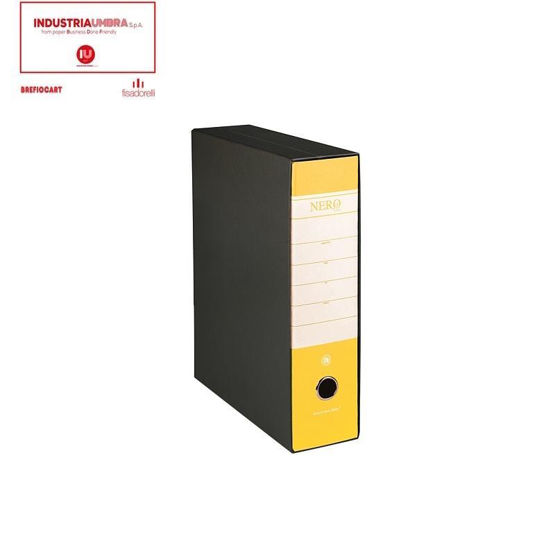 brefiocart brefiocart nero raccoglitore registratore protocollo dimensioni 28,5x35 cm dorso 8 colore giallo - foto 1