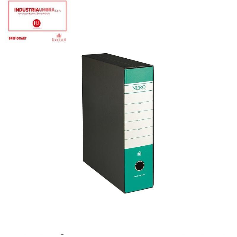 brefiocart brefiocart nero raccoglitore registratore protocollo dimensioni 28,5x35 cm dorso 8 colore verde - foto 1