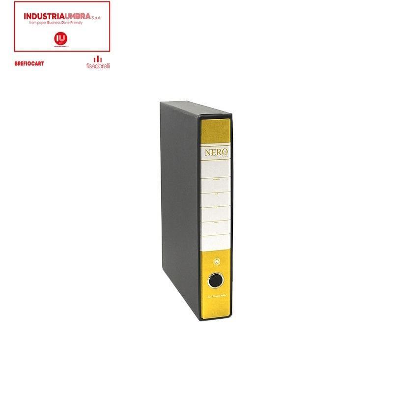 brefiocart brefiocart nero raccoglitore registratore protocollo dimensioni 28,5x35 cm dorso 5 colore giallo - foto 1