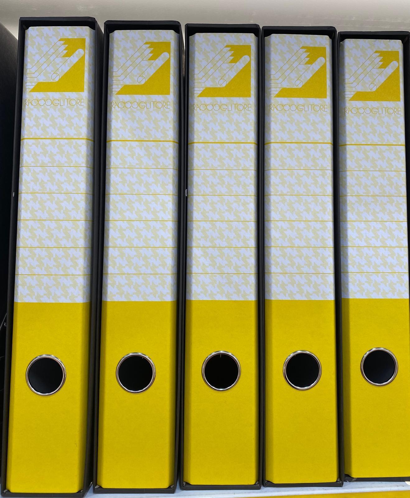 cartotecnica ridolfi forte raccoglitori registratori protocollo dimensioni 28x35 cm dorso 5 colore giallo - foto 4