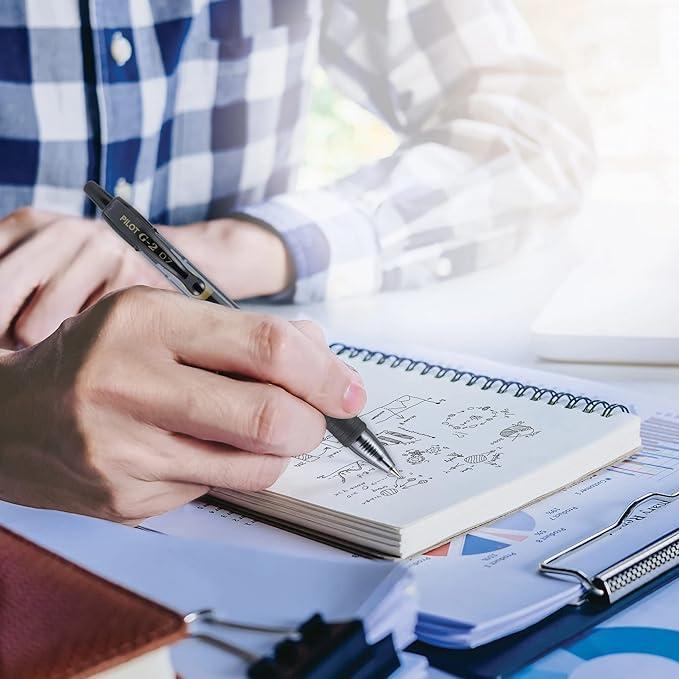 pilot pilot g 2 penna a sfera 12 pz gel a scatto ricaricabile colore nero punta da 0,7 mm - foto 4