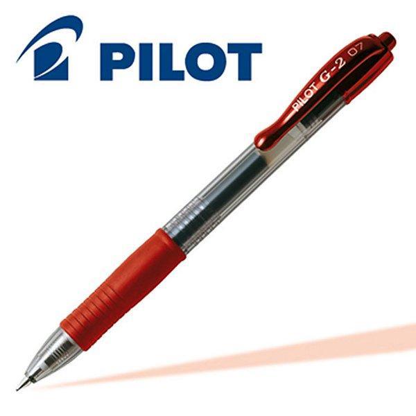 pilot pilot g 2 penna a sfera 12pz gel a scatto ricaricabile colore rosso punta da 0,7 mm - foto 2