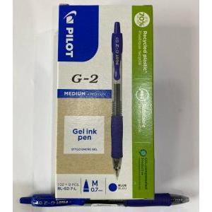 G 2 penna a sfera 12 pz gel a scatto ricaricabile colore blu punta da 0,7 mm