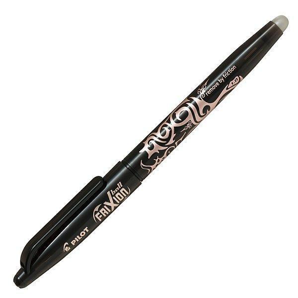 pilot pilot frixion ball 12 penne a sfera cancellabili ricaricabili nero con punta da 0,7 mm - foto 2