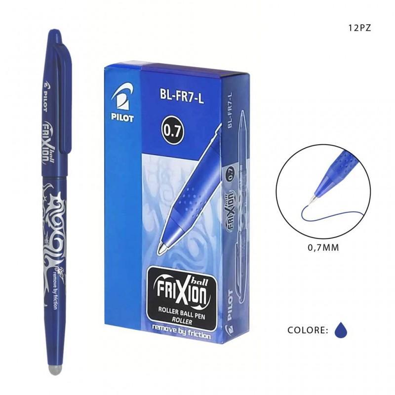 pilot pilot frixion ball 12 penne a sfera cancellabili ricaricabili blu con punta da 0,7 mm - foto 1
