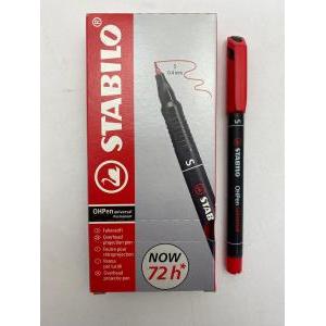 Ohpen conf. da 10 pz. pennarello marcatore permanente punta super fine (s) da 0,4 mm colore rosso
