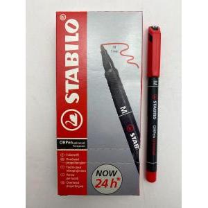 Ohpen 10 pz. pennarello marcatore permanente punta media (m) da 1,0 mm colore rosso