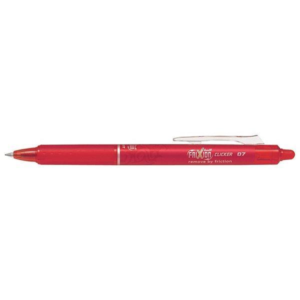 pilot pilot frixion ball clicker penna a sfera cancellabile e ricaricabile colore rosso punta da 0,7 mm - foto 2