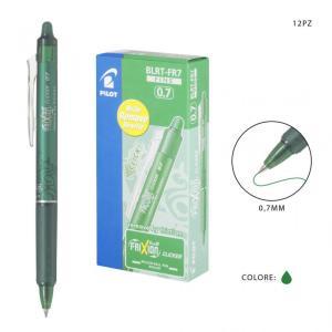 Frixion clicker 12 pz penna a sfera cancellabile ricaricabile verde punta da 0,7 mm