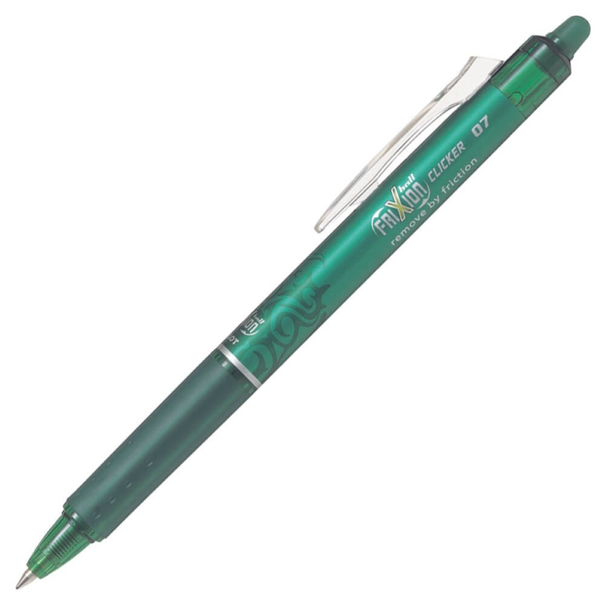 pilot pilot frixion clicker 12 pz penna a sfera cancellabile ricaricabile verde punta da 0,7 mm - foto 2