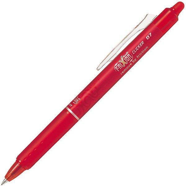 pilot pilot frixion clicker 12 pz penna a sfera cancellabile ricaricabile rosso punta da 0,7 mm - foto 2