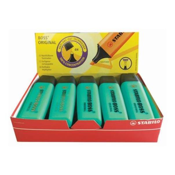 stabilo stabilo boss original evidenziatore colore turchese 51 confezione da 10 pz - foto 1