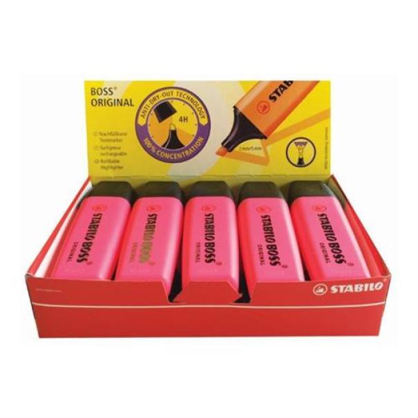 stabilo stabilo boss original evidenziatore colore rosa 46 confezione da 10 pz - foto 1