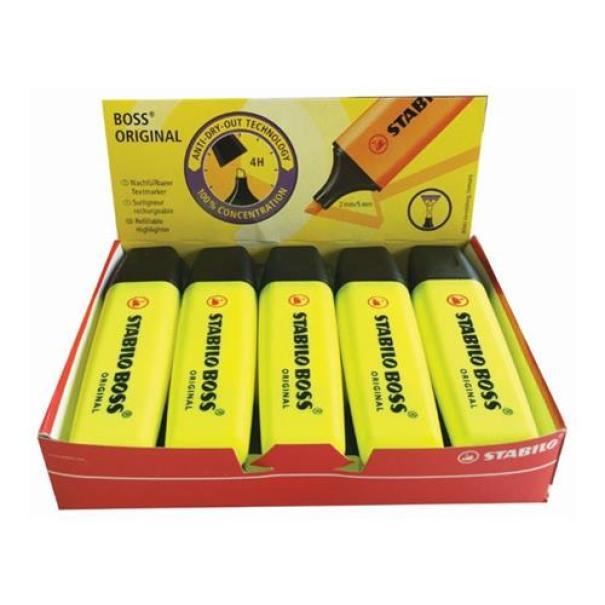 stabilo stabilo boss original evidenziatore colore giallo 24 confezione da 10 pz - foto 1