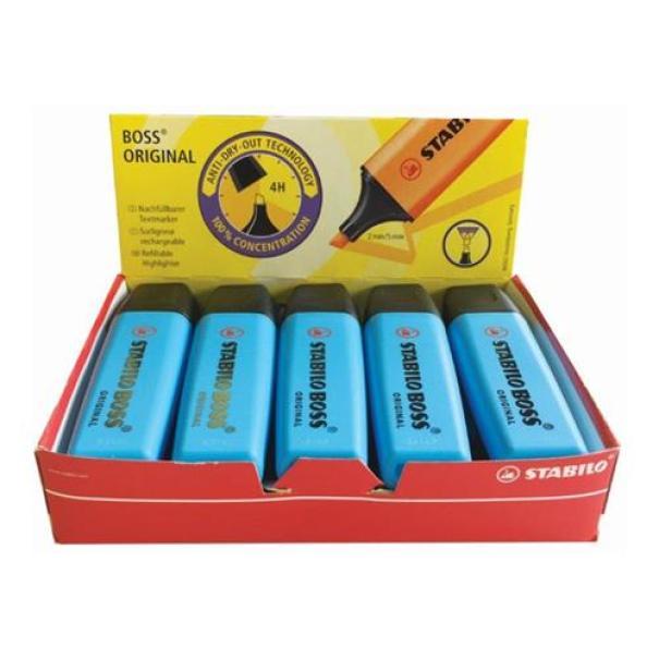 stabilo stabilo boss original evidenziatore colore blu 31 confezione da 10 pz - foto 1