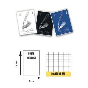 Blocchi notes conf. 20 pz quadretti 5 mm formato a7 8x12 cm 70fg 60 gr/mq confezione da 20 pz