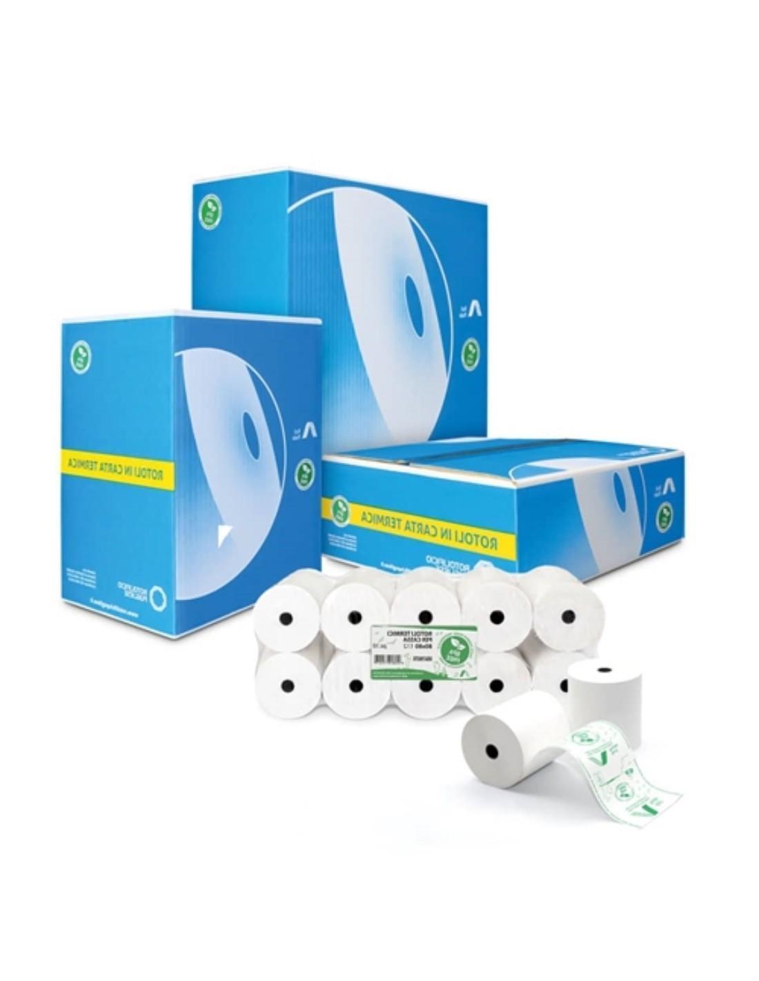 rotolificio pugliese rotoli termici per cassa conf. da 50 pz omologato  dimensioni mm 57x30 mt - foto 1