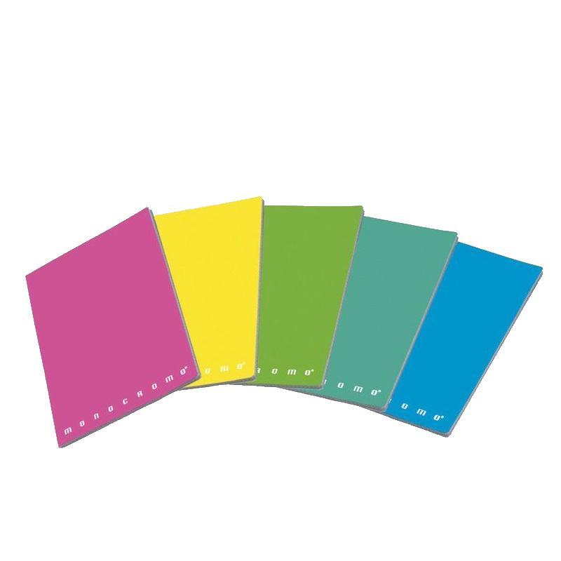 pigna maxi quaderno monocromo 10 pz. a4 quadretti da 5 mm senza margini colori fluo - foto 1