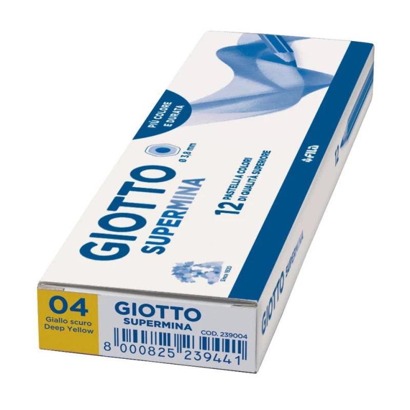 giotto giotto supermina 12 pz. pastelli colore giallo scuro n. 04 - foto 1