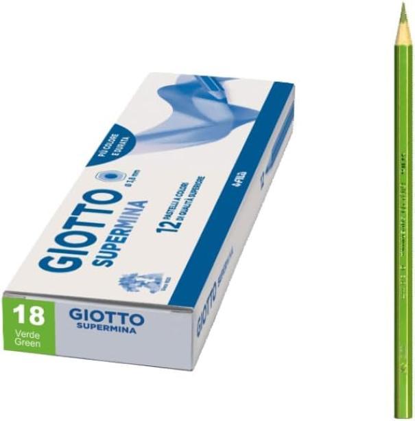 giotto giotto supermina 12 pz. pastelli colore verde n. 18 - foto 1